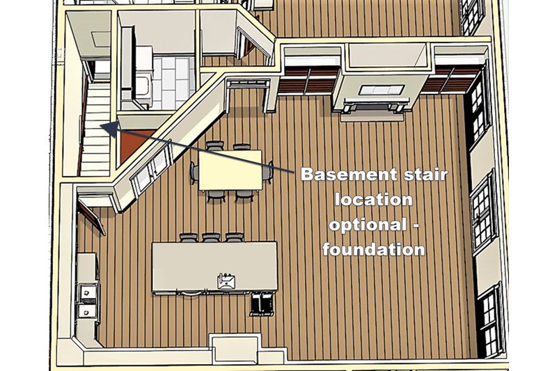 Home Plan - Floor Plan - Other Floor 1 for Bungalow House Plan #44-238 - 2 bed, 2 bath