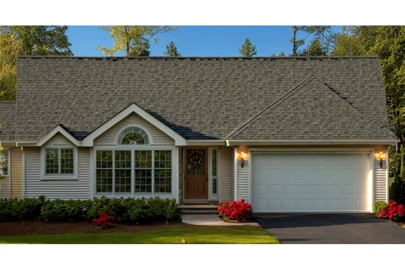 Architectural House Design - Ranch Exterior - Front Elevation Plan #3-124