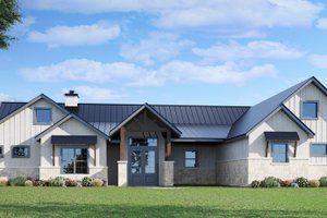 Dream House Plan - Modern Exterior - Front Elevation Plan #1110-27