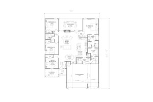 Floor Plan - Main Floor for Traditional House Plan #1098-3 - 4 bed, 2.5 bath