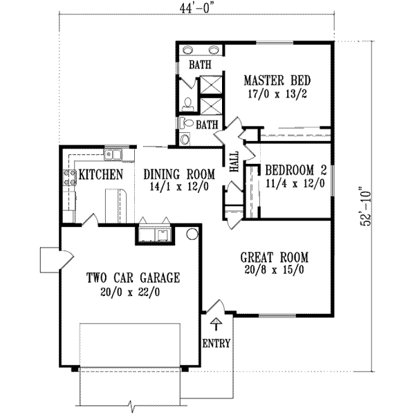 Adobe / Southwestern Floor Plan - Main Floor Plan #1-1179
