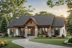 Home Plan - Farmhouse Exterior - Front Elevation Plan #21-531