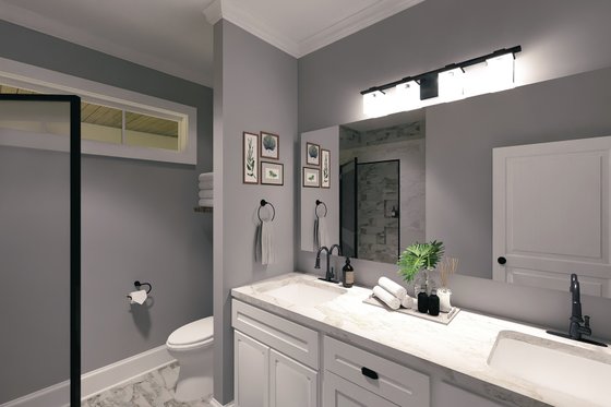 Interior - Bathroom for Farmhouse House Plan #44-288 - 2 bed, 1 bath