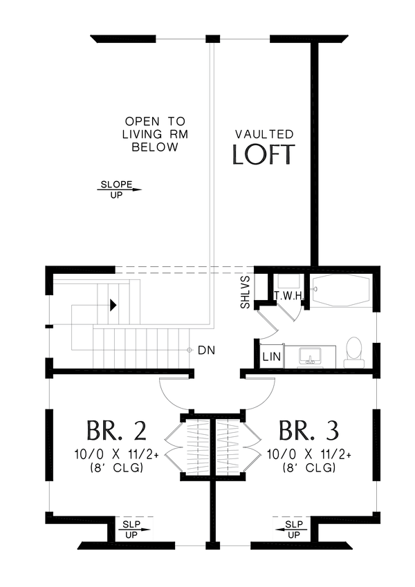 Home Plan - Cottage Floor Plan - Upper Floor Plan #48-1143