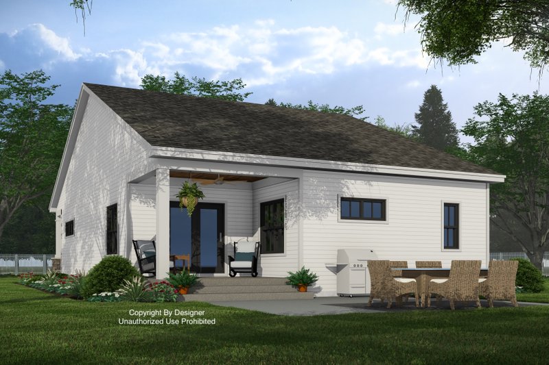 Home Plan - Exterior - Rear Elevation 1 for Farmhouse House Plan #51-1503 - 3 bed, 2 bath
