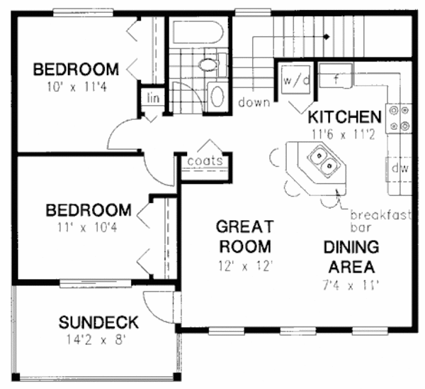 Traditional Floor Plan - Upper Floor Plan #18-9540