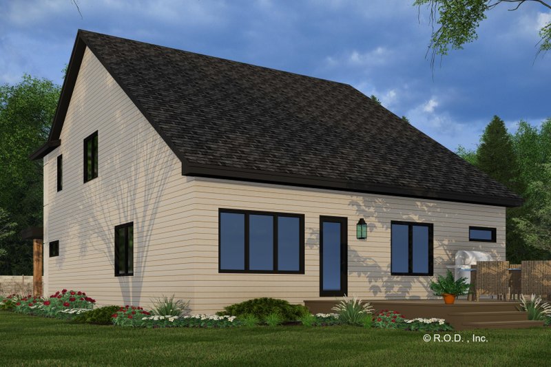Architectural House Design - Exterior - Rear Elevation 1 for Modern House Plan #51-1348 - 4 bed, 3.5 bath