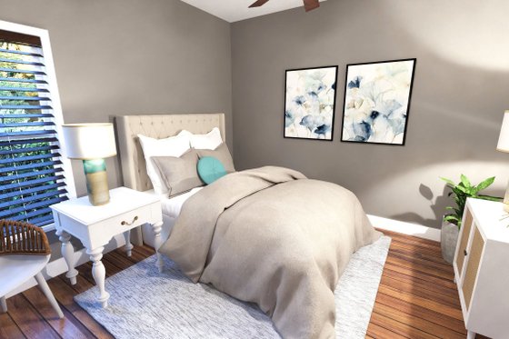 Interior - Bedroom 2 for Craftsman House Plan #44-179 - 4 bed, 2 bath