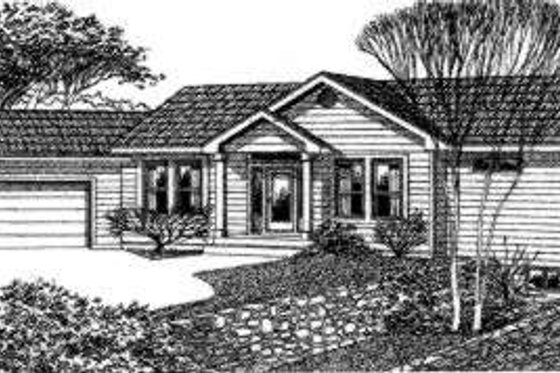 Exterior - Front Elevation for Traditional House Plan #303-331 - 5 bed, 3.5 bath