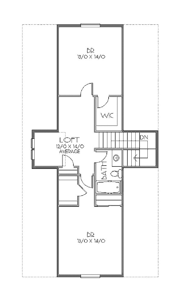 Craftsman Floor Plan - Upper Floor Plan #423-28