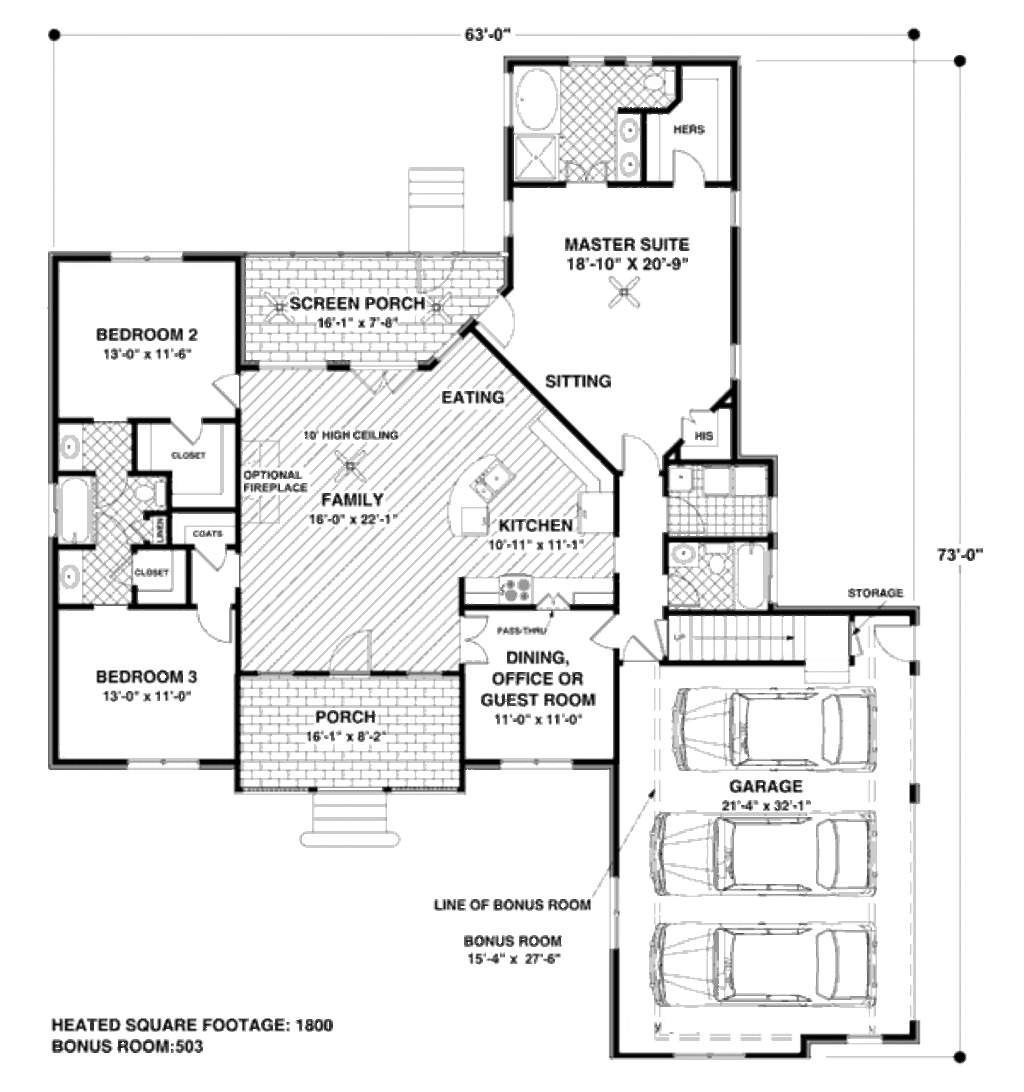 Craftsman Style House Plan 4 Beds 3 Baths 1800 Sq Ft Craftsman Style House Plan 4 Beds 3 Baths 1800 Sq Ft
