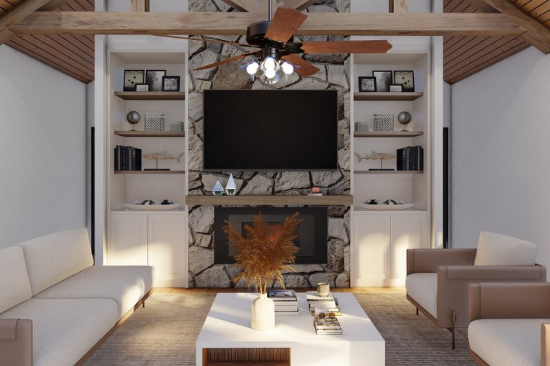 House Plan Design - Interior - Family Room 1 for Farmhouse House Plan #923-436 - 3 bed, 2.5 bath