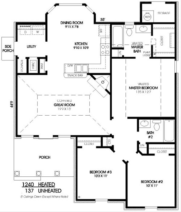 Traditional Floor Plan - Main Floor Plan #424-257
