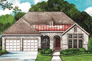 House Blueprint - European Exterior - Front Elevation Plan #20-1415