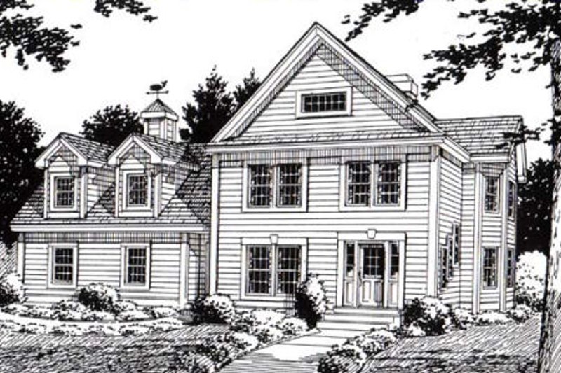 Colonial Style House Plan - 4 Beds 2.5 Baths 2629 Sq/Ft Plan #312-836