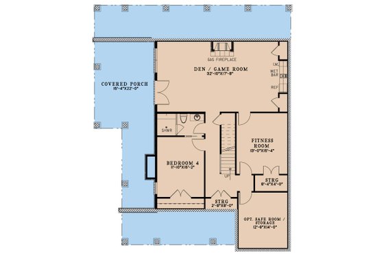 Floor Plan - Other Floor 1 for Cabin House Plan #923-415 - 4 bed, 3.5 bath