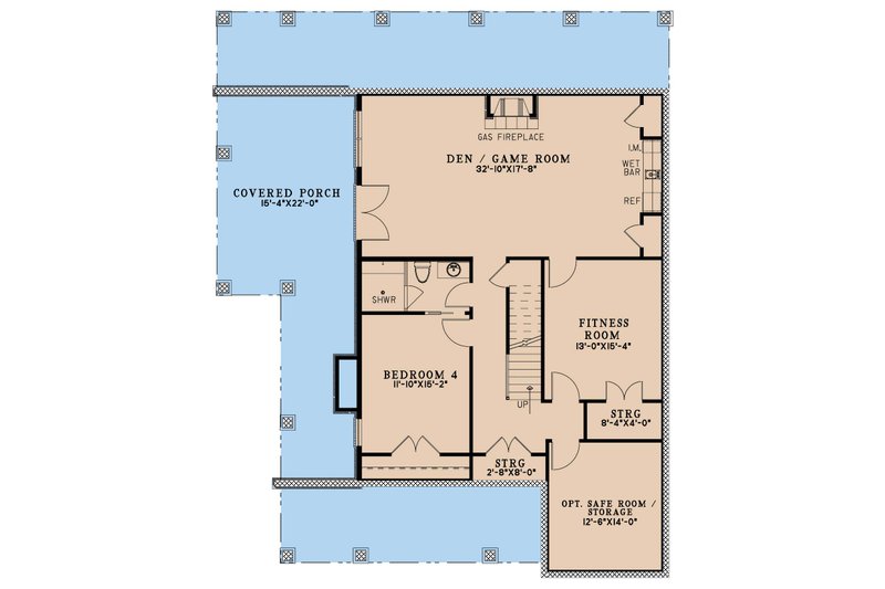 House Design - Floor Plan - Other Floor 1 for Cabin House Plan #923-415 - 4 bed, 3.5 bath