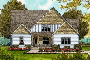 Craftsman Exterior - Front Elevation Plan #413-839