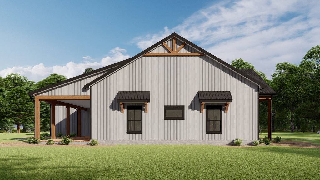 Exterior - Other Elevation 4 for Barndominium House Plan #1092-71 - 3 bed, 2 bath