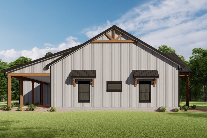 Architectural House Design - Exterior - Other Elevation 4 for Barndominium House Plan #1092-71 - 3 bed, 2 bath