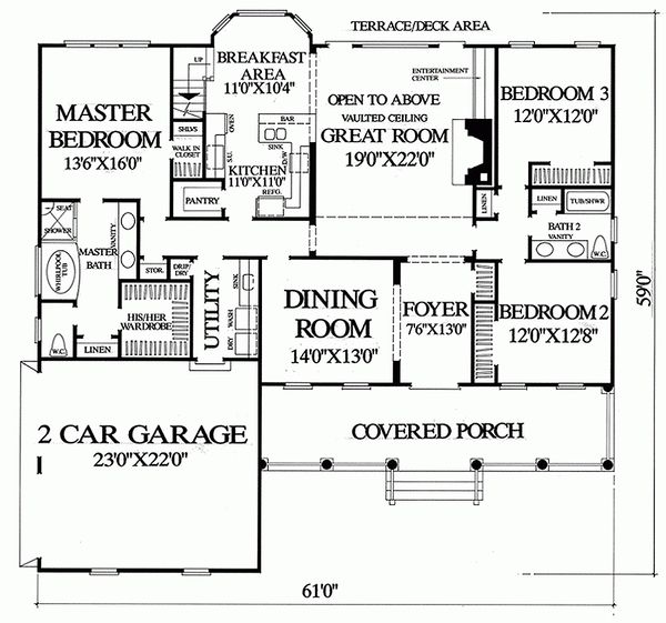 Architectural House Design - country house plan by North Carolina architect William Poole