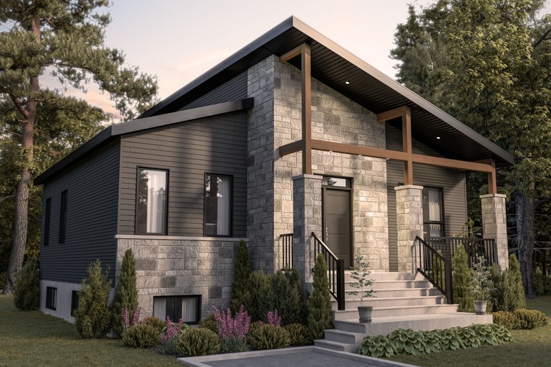 House Blueprint - Modern Exterior - Front Elevation Plan #23-2858