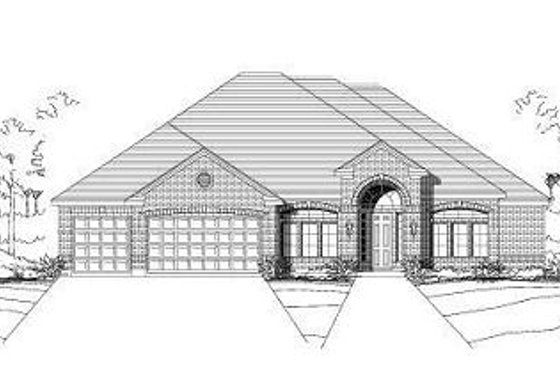 Exterior - Front Elevation for European House Plan #411-572 - 4 bed, 4 bath