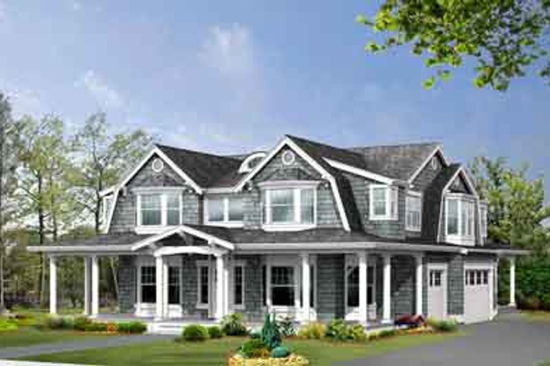 Home Plan - Colonial Exterior - Front Elevation Plan #132-172