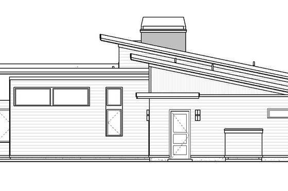 Exterior - Rear Elevation for Modern House Plan #895-101 - 3 bed, 2.5 bath