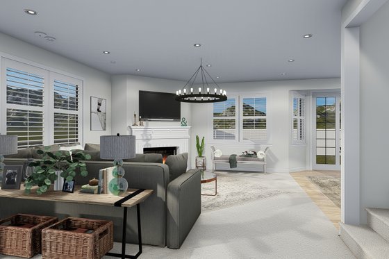 Interior - Family Room for Craftsman House Plan #1060-65 - 3 bed, 2.5 bath