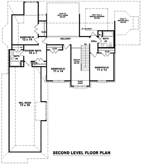 European Floor Plan - Upper Floor Plan #81-1139