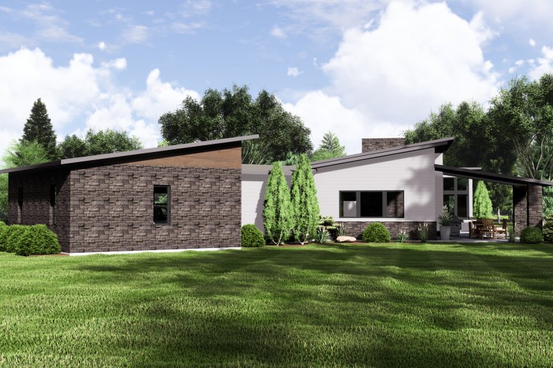 Dream House Plan - Exterior - Other Elevation 1 for Modern House Plan #1064-93 - 2 bed, 2.5 bath
