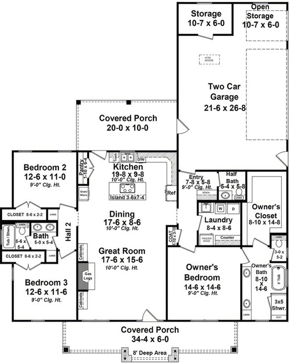 Home Plan - Farmhouse Floor Plan - Main Floor Plan #21-531