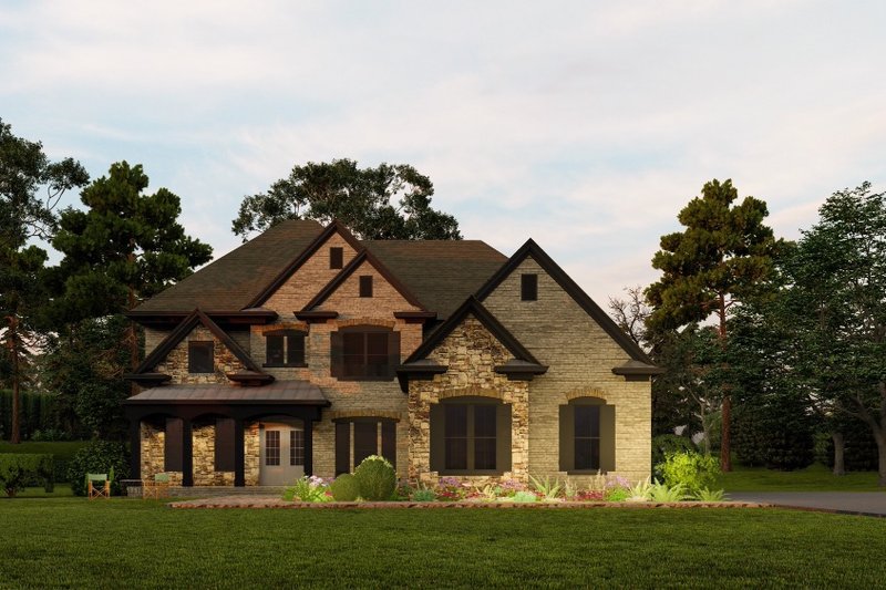 Dream House Plan - Exterior - Front Elevation 7 for Traditional House Plan #54-472 - 5 bed, 4 bath