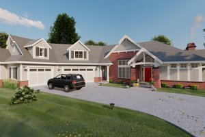 Architectural House Design - Exterior - Front Elevation for Tudor House Plan #1122-20 - 2 bed, 2 bath