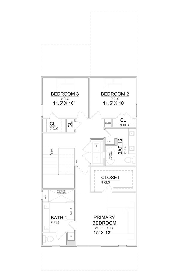 Bungalow Floor Plan - Upper Floor Plan #1098-16