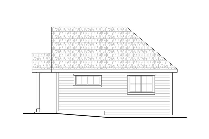 Dream House Plan - Exterior - Other Elevation 1 for Cottage House Plan #124-1336, 1 bath