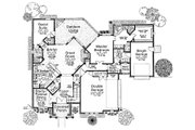 European Style House Plan - 4 Beds 3.5 Baths 2713 Sq/Ft Plan #310-698 