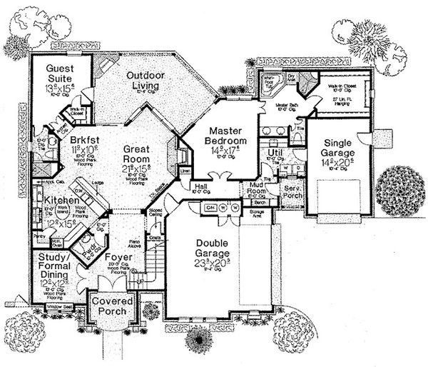 Architectural House Design - European Floor Plan - Main Floor Plan #310-698