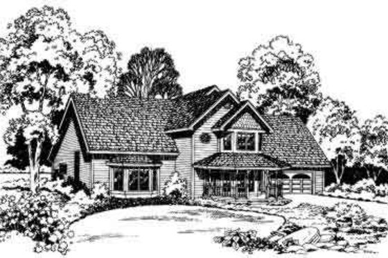 Exterior - Front Elevation for Traditional House Plan #312-292 - 4 bed, 2.5 bath