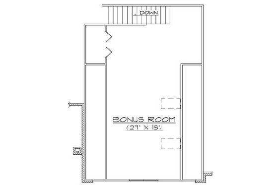 Floor Plan - Upper Floor for European House Plan #5-376 - 5 bed, 3.5 bath