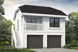 Exterior - Front Elevation Plan #47-1075