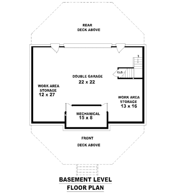 Country Floor Plan - Lower Floor Plan #81-13785