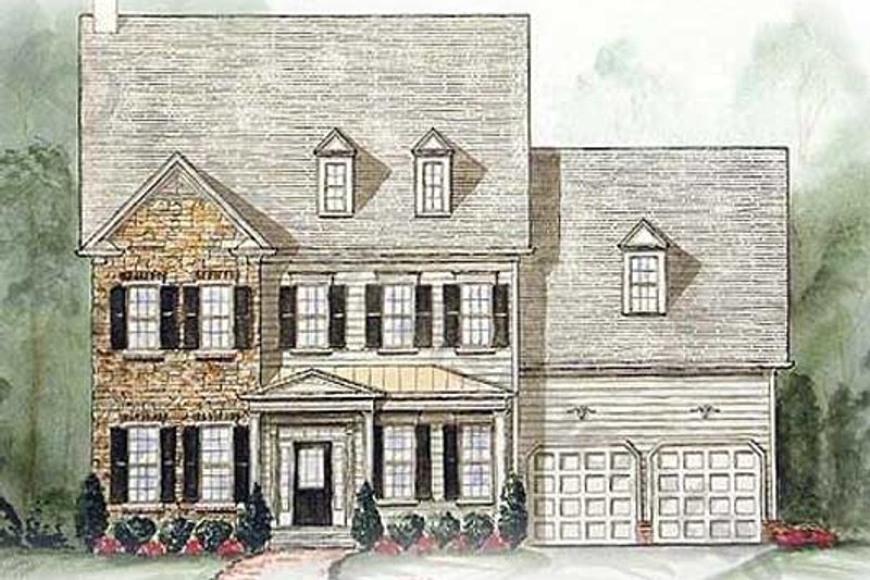 Colonial Style House Plan - 4 Beds 3.5 Baths 2936 Sq/Ft Plan #54-153
