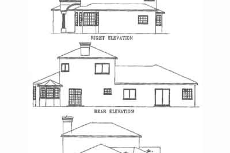Dream House Plan - Exterior - Rear Elevation for Mediterranean House Plan #1-622 - 4 bed, 3 bath