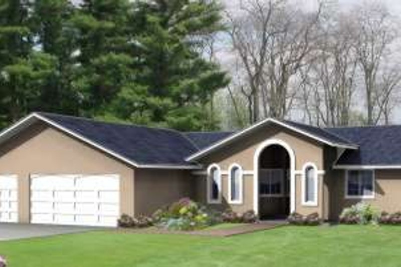 Dream House Plan - Adobe / Southwestern Exterior - Front Elevation Plan #1-433