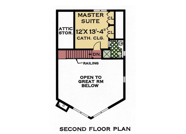 Cabin Floor Plan - Upper Floor Plan #3-240