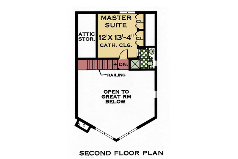 Dream House Plan - Floor Plan - Upper Floor for Cabin House Plan #3-240 - 3 bed, 2 bath