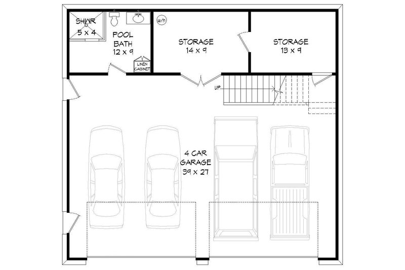 Home Plan - Floor Plan - Main Floor for Country House Plan #932-152, 1 bath