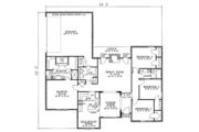 Traditional Style House Plan - 4 Beds 2 Baths 1854 Sq/Ft Plan #17-1034 